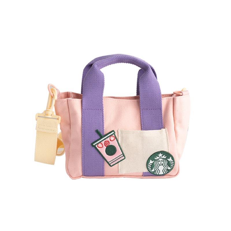 Túi Starbucks Color Block Mini Tote Pink