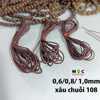 Dây dù lõi chun co giãn xâu vòng gỗ chuỗi 108 hạt 3m tặng kèm kim xâu vòng Phong thủy Mộc mixue