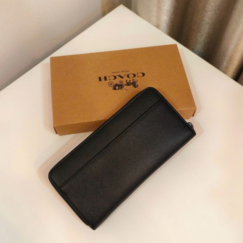 ✨ COACH® | Accordion Wallet With Signature Canvas Interior CJ884 ✨ ví cực đẹp, khoá kéo siêu mượt