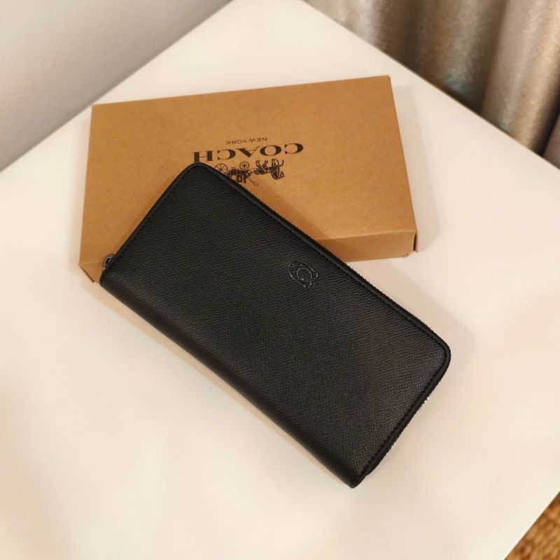 ✨ COACH® | Accordion Wallet With Signature Canvas Interior CJ884 ✨ ví cực đẹp, khoá kéo siêu mượt