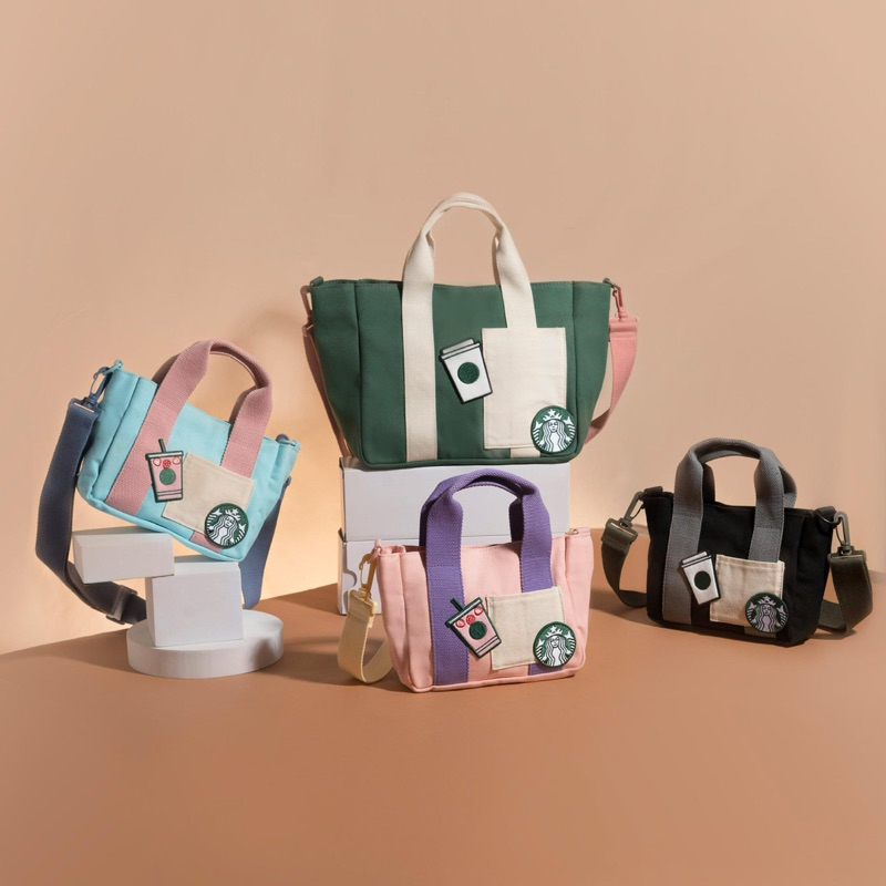 Túi Starbucks Color Block Mini Tote Blue