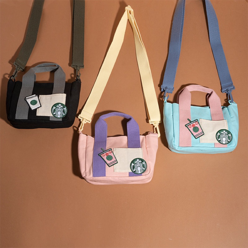 Túi Starbucks Color Block Mini Tote Black