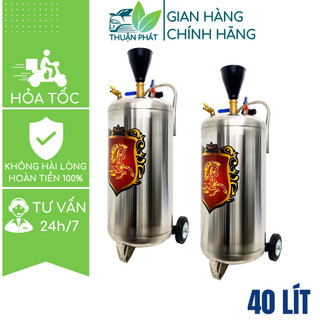 Bình tạo bọt tuyết rửa xe inox 304 hiệu Con ngựa bình Foam dùng máy nén khí loại 50 lít Thuận Phát