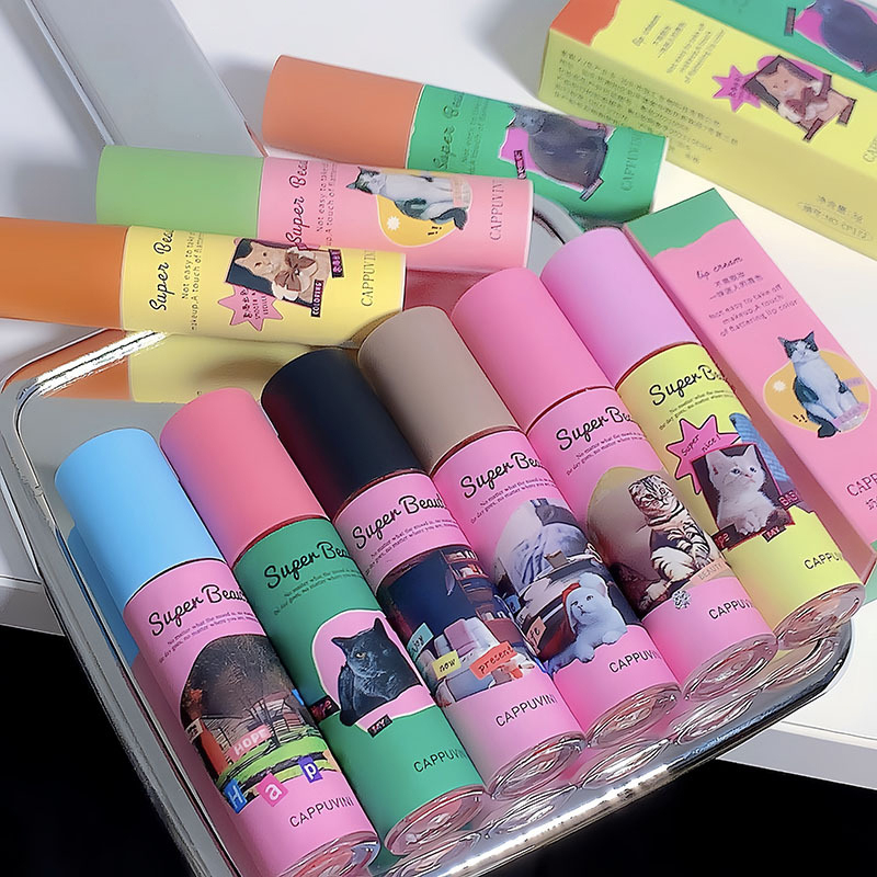 Ranliy💗Son Môi CAPPUVINI Kết Cấu Nhung Lì Mềm Mịn Dạng Kem Phong Cách Mèo
