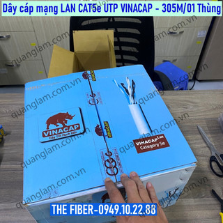 Dây cáp mạng LAn CAT5e UTP VINACAP - 305M/01 Thùng
