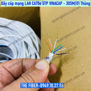 Dây cáp mạng LAn CAT5e UTP VINACAP - 305M/01 Thùng