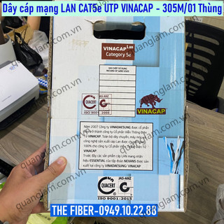 Dây cáp mạng LAn CAT5e UTP VINACAP - 305M/01 Thùng