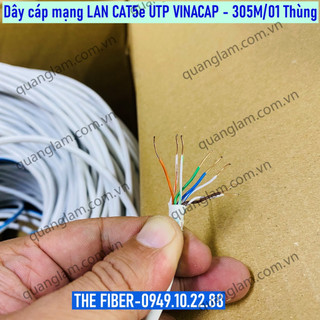 Dây cáp mạng LAn CAT5e UTP VINACAP - 305M/01 Thùng