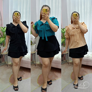 Áo Sơ Mi Kiểu Cột Nơ Ngực BigSiZe Nữ (từ 68kg đến 95kg)