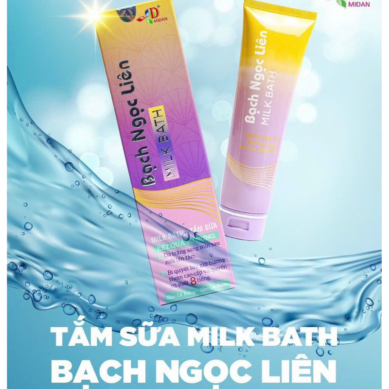 Tắm sữa milk bath Bạch Ngọc Liên 180g đẹp ngay khi tắm với hương thơm suốt ngày