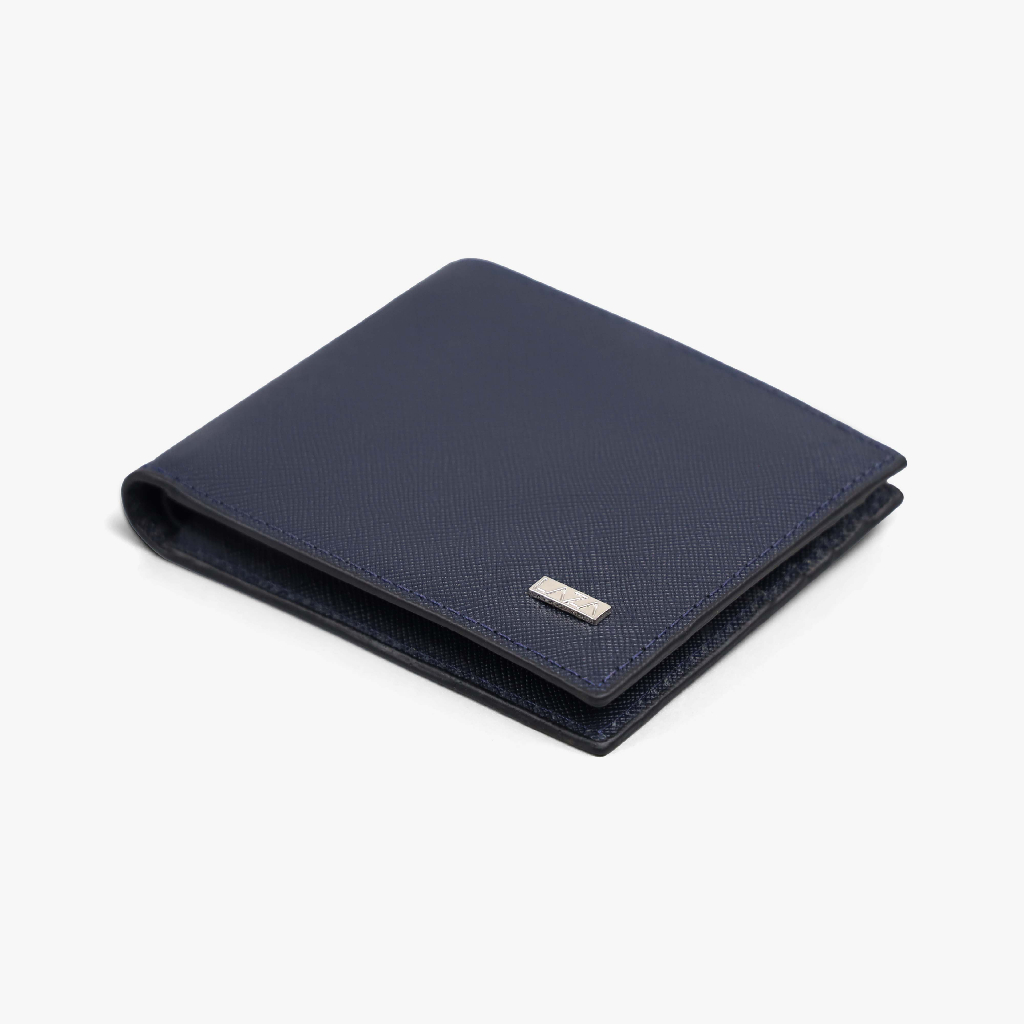 Ví da bò, ví nam gập ngang chất liệu da saffiano thương hiệu LAZA 570 bảo hành chính hãng 12th