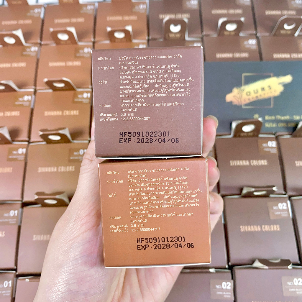 Phấn phủ che khuyết điểm tóc, che hói tóc, dặm chân tóc thưa Sivanna Have A Nice Day Pang Pang Hair Shadow HF5091