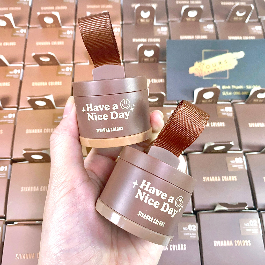 Phấn phủ che khuyết điểm tóc, che hói tóc, dặm chân tóc thưa Sivanna Have A Nice Day Pang Pang Hair Shadow HF5091