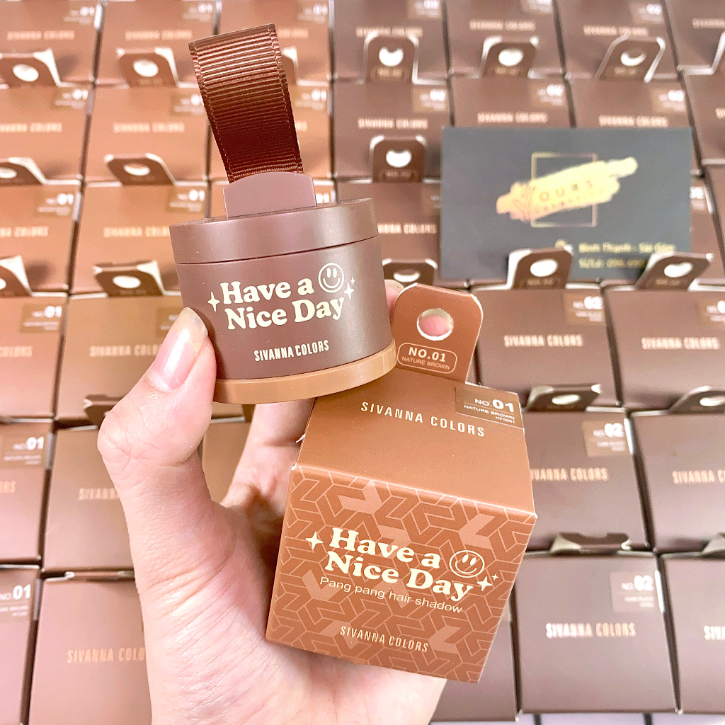 Phấn phủ che khuyết điểm tóc, che hói tóc, dặm chân tóc thưa Sivanna Have A Nice Day Pang Pang Hair Shadow HF5091