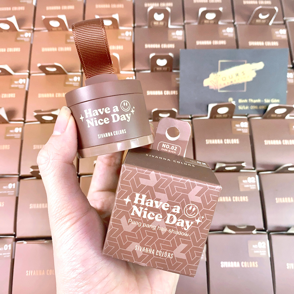 Phấn phủ che khuyết điểm tóc, che hói tóc, dặm chân tóc thưa Sivanna Have A Nice Day Pang Pang Hair Shadow HF5091