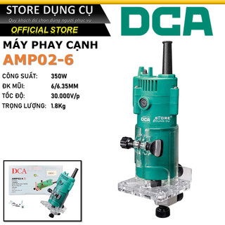 350w máy phay gỗ cầm tay 6/6.35mm dca amp02-6 | máy soi gỗ | máy cắt mép m1p-ff02-6