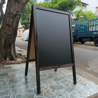 Bảng menu mái nhà hai mặt màu nâu 60 x 120 cm