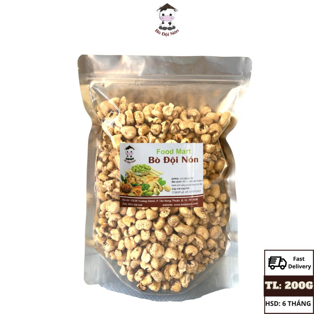 Bắp Nổ Hình Nấm Không Gia Vị 200G/1KG Bò Đội Nón