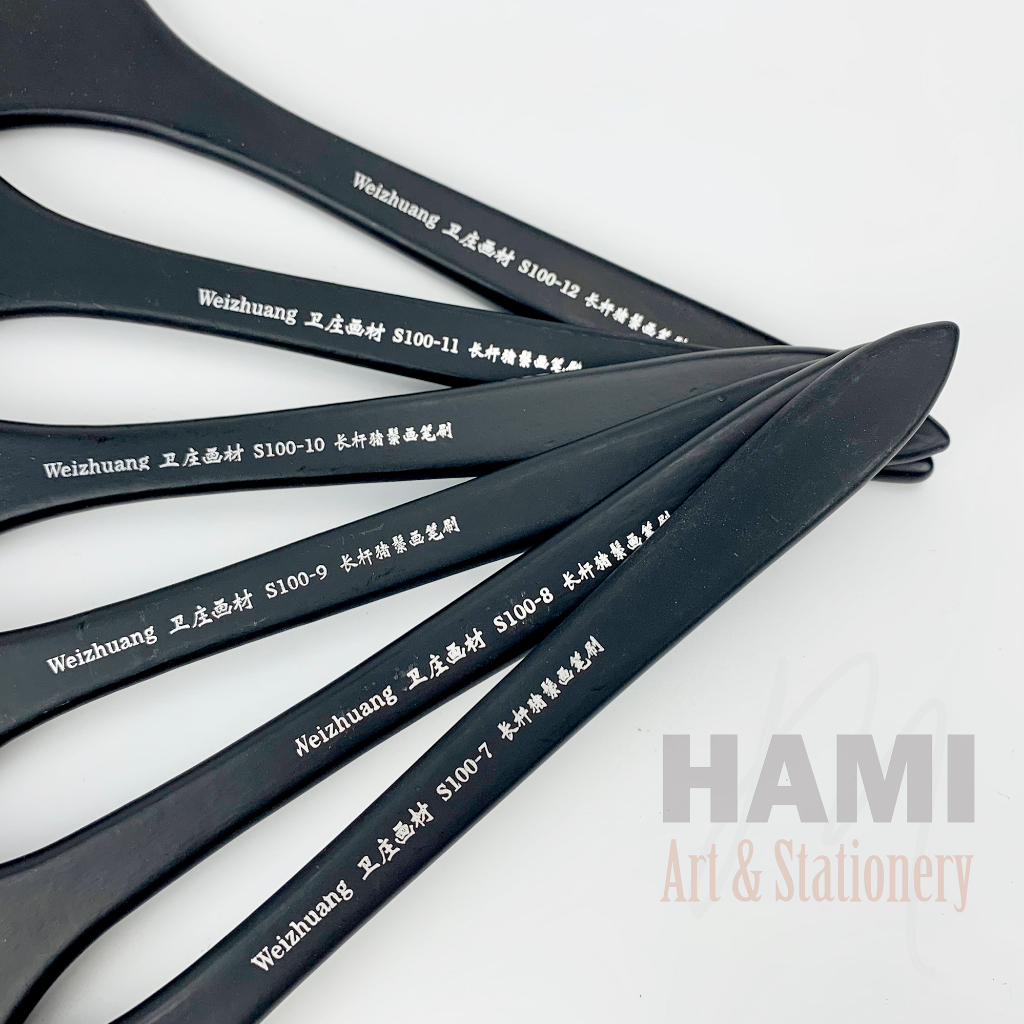 Cọ lông lợn thân dài đỉnh bằng vẽ acrylic, sơn dầu, màu nước