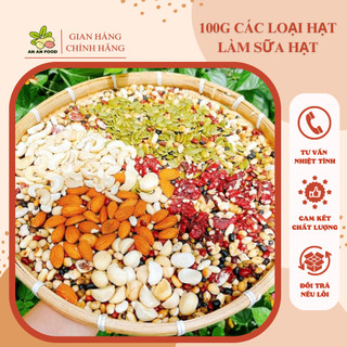 100g hạt dinh dưỡng nấu sữa hạt macca óc chó hạnh nhân hạt điều hạt bí