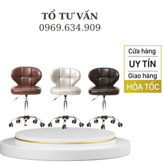 Ghế kỹ thuật viên spa có tựa da cao cấp, ghế xoay 360 độ dành coh spa-tmv