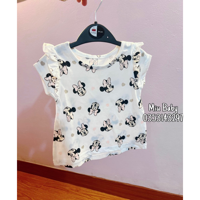Áo Disney cộc tay 5 màu bé gái xuất