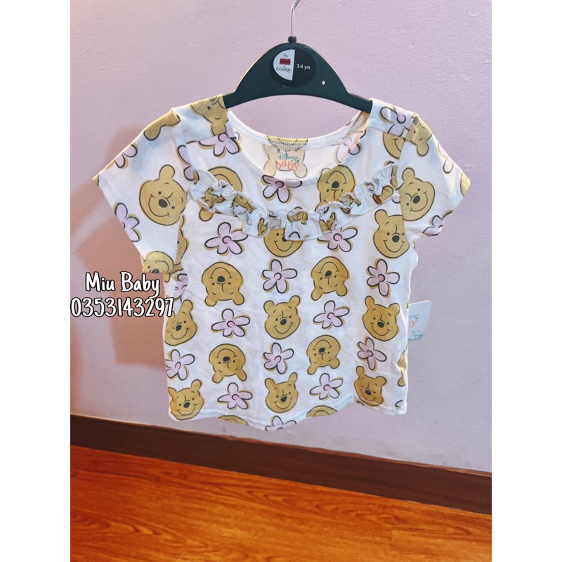 Áo Disney cộc tay 5 màu bé gái xuất