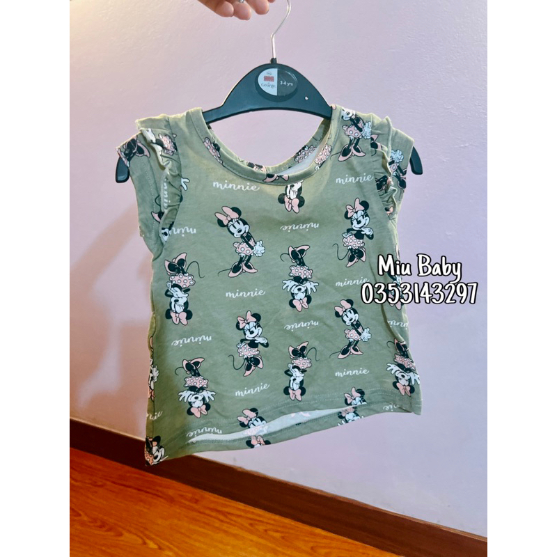 Áo Disney cộc tay 5 màu bé gái xuất