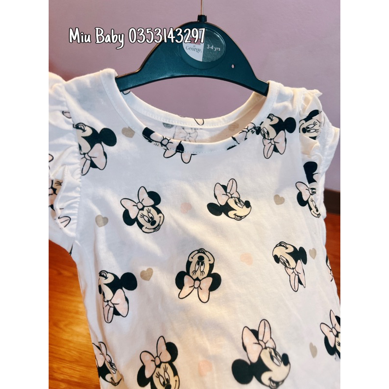 Áo Disney cộc tay 5 màu bé gái xuất