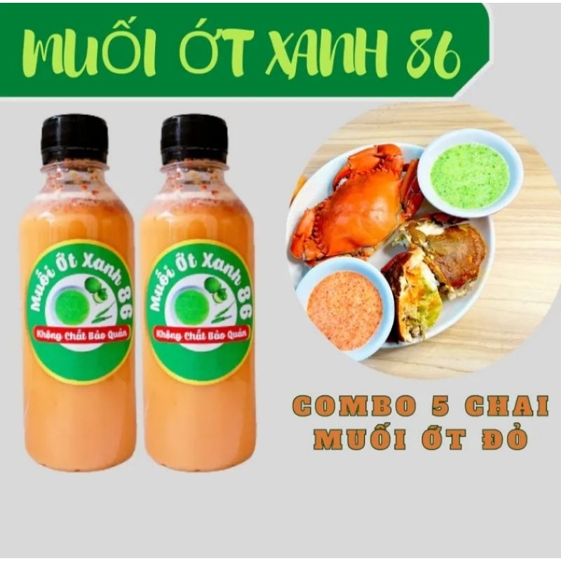 Muối Ớt đỏ Combo 5 Chai