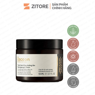  Thạch Hoa Hồng Dưỡng Ẩm COCOON 100mL Kem Dưỡng Ẩm Thuần Chay - Sản Phẩm Chính Hãng Tại Zitore