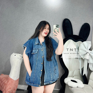 ÁO GILE JEAN FROM RỘNG [TNT SHOP BIGSIZE 60KG 90KG]