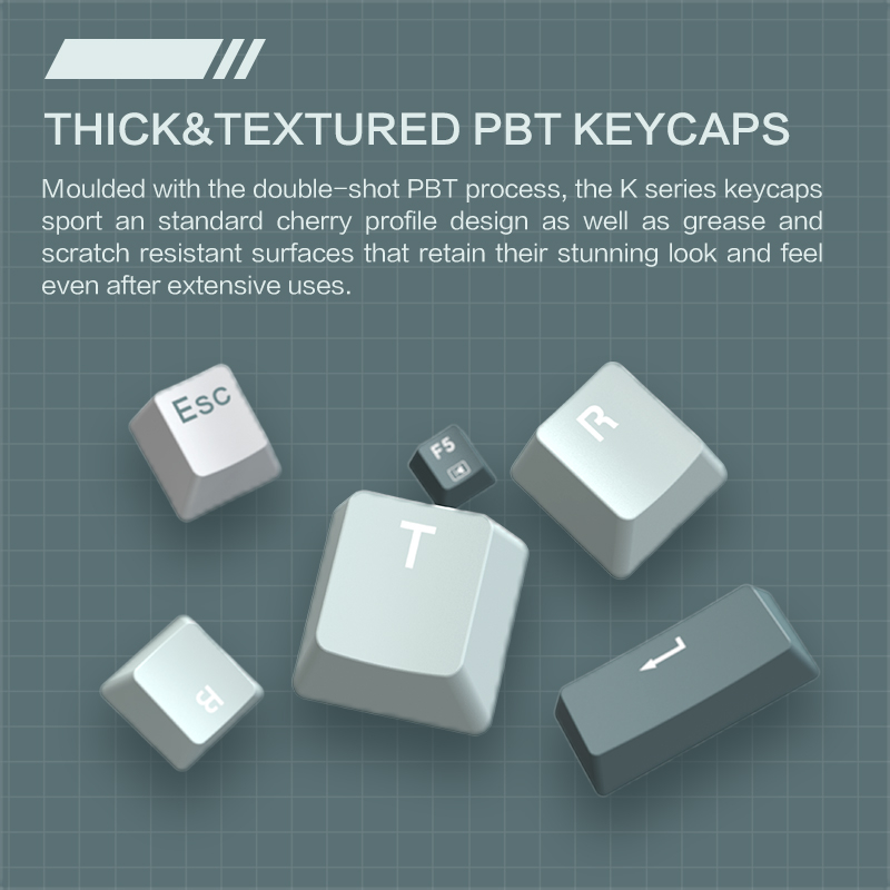 Bàn phím cơ có dây 104 phím Keycaps PBT có thể hoán đổi nóng Thunderobot K104