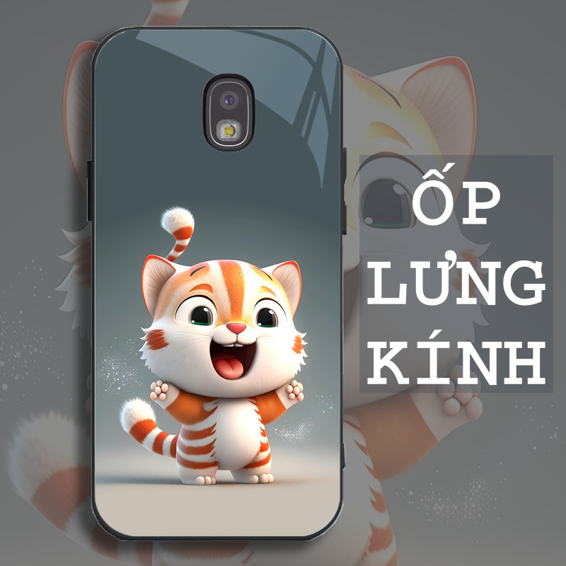 Ốp Lưng SAMSUNG GALAXY J7 PRO Mặt kính cường lực, cao cấp Họa tiết 12 CON GIÁP NGỘ NGHĨNH