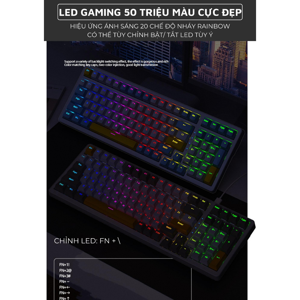 Bàn Phím Cơ Gaming K3 Max Led 20 Chế Độ Trục Cơ Red Switch Có Hotswap Lót Foam Cách Âm 2 Lớp Gõ Siêu Êm | BigBuy360 - bigbuy360.vn