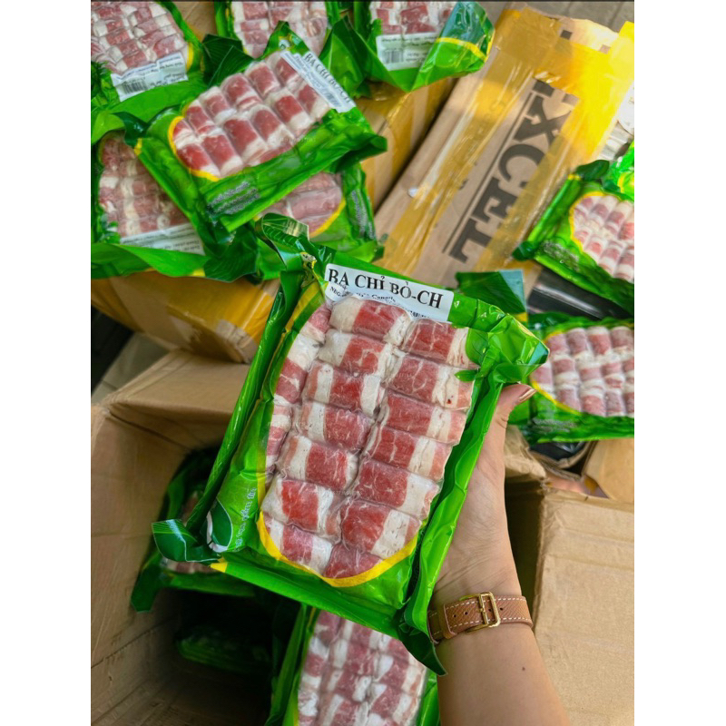 Ba chỉ bò mỹ cuộn 1 khay 500gr