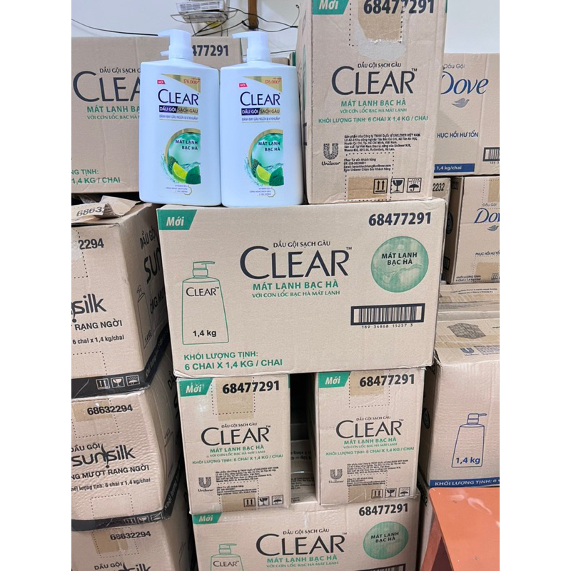 Dầu gội Clear 1.4kg Bạc Hà
