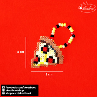 Vòng kandi Pizza - Vòng tay perler Pizza - phụ kiện edm festival raver