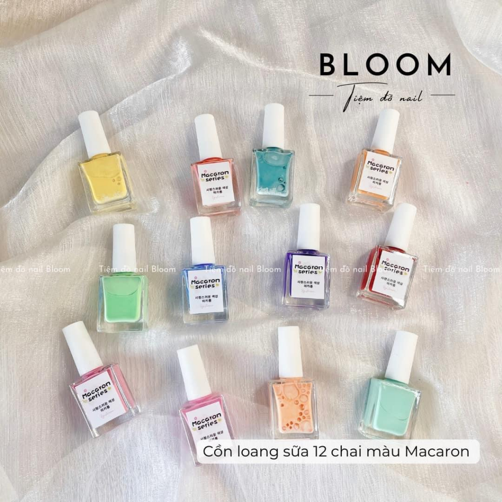 Set cồn loang sữa Macaron 12 tone màu Hàn Quốc
