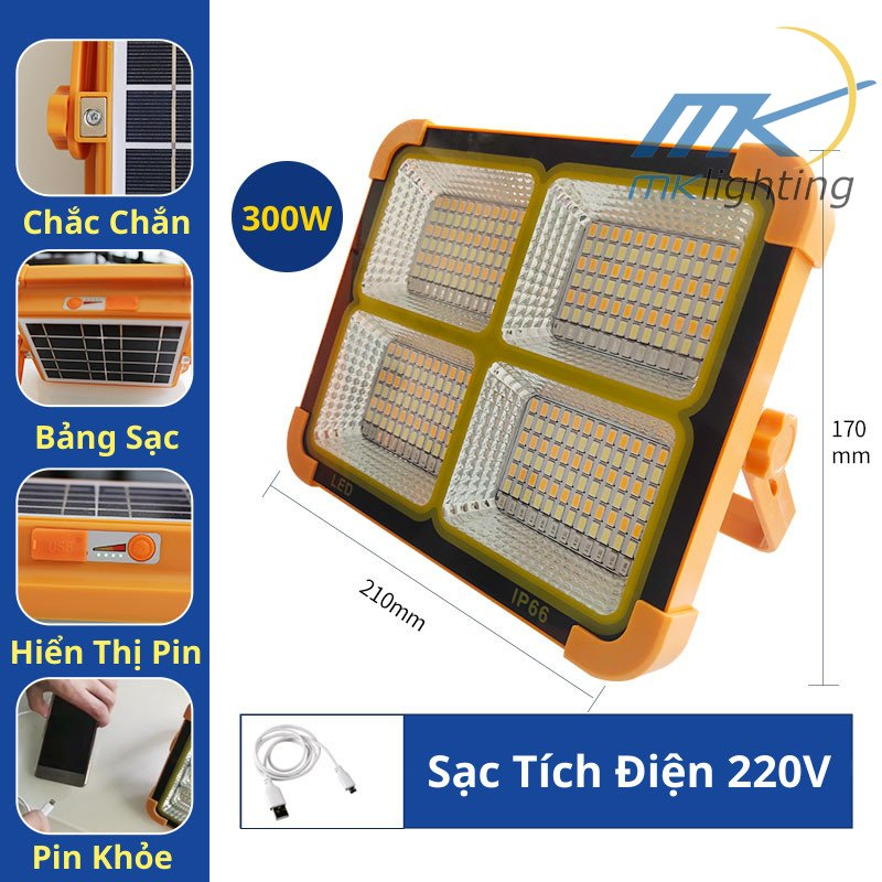 Đèn tích điện cầm tay năng lượng mặt trời BH 24 tháng LM500