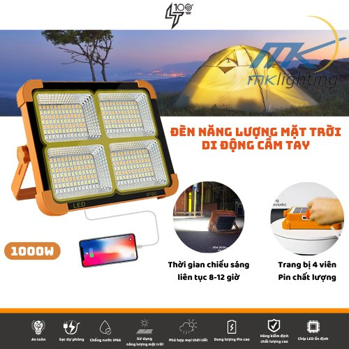 Đèn tích điện cầm tay năng lượng mặt trời BH 24 tháng LM500