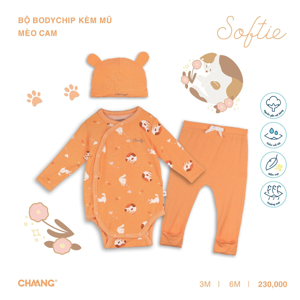 Set Bộ Bodychip Kèm Mũ Mèo CHAANG AW23D8