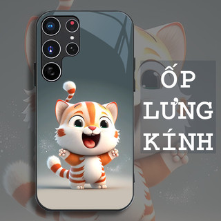 Ốp Lưng Samsung Galaxy S22,S22 Ultra, S23 ULTRA, S22 PLUS, S23 PLUS Mặt kính cường lực, CON GIÁP NGỘ NGHĨNH