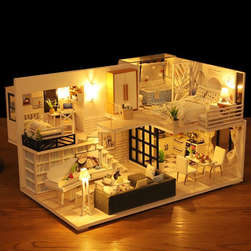 Mô hình nhà búp bê tự làm diy doll house miniature QIAOLEXING mã M021-2