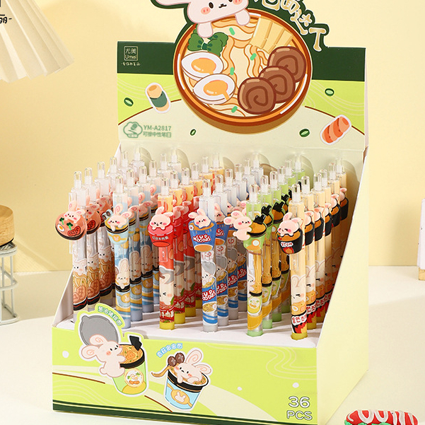 Bút bi mixue hot trend thiết kế đẹp, mực đen, đầu bấm