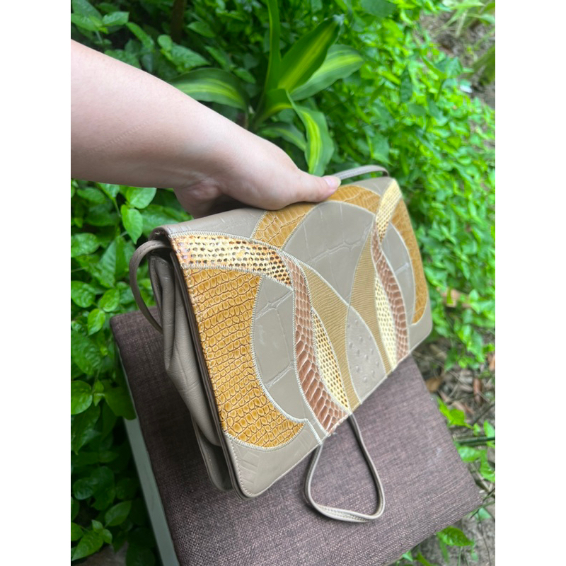Túi đeo chéo  phối da độc lạ siêu hiếm sz 31x18