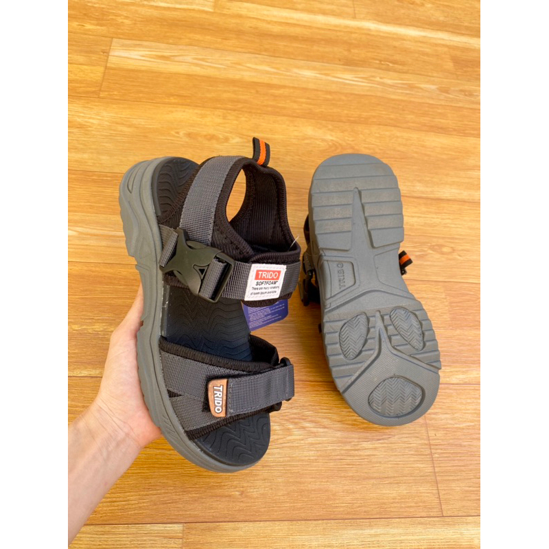 Giày sandal quai hậu nam nữ Trido cao cấp quai ngang đi êm, siêu nhẹ, khoá zip - HÌNH CHỤP THẬT