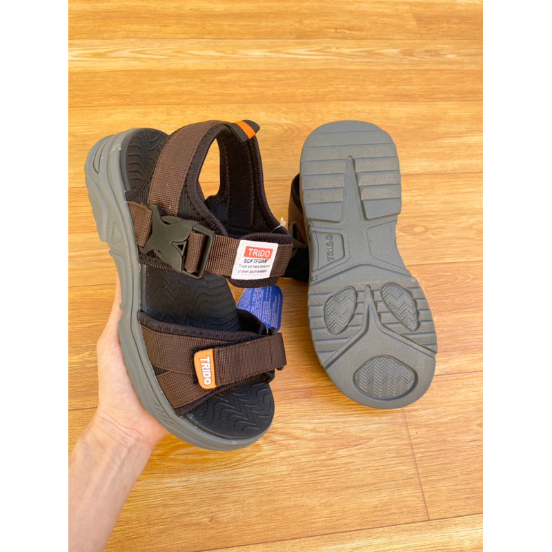 Giày sandal quai hậu nam nữ Trido cao cấp quai ngang đi êm, siêu nhẹ, khoá zip - HÌNH CHỤP THẬT