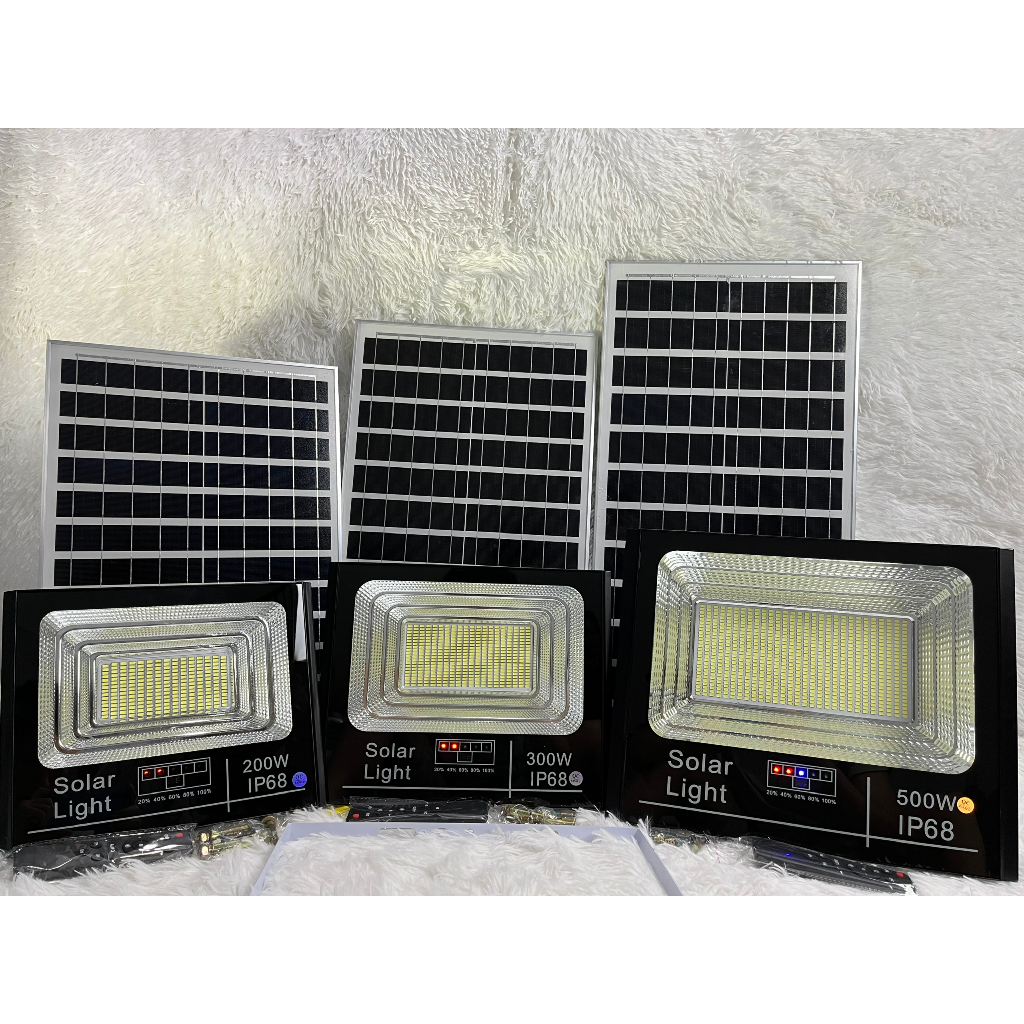 Đèn Pha Năng Lượng Mặt Trời 500w chính hãng TYS  báo pin mẫu mới nhất vỏ nhôm chống nước bảo hành 2 năm