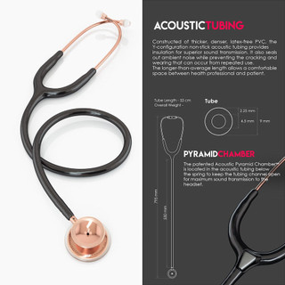Ống nghe Y tế MDF MD One - RoseGold / Black (MDF777RG_11)